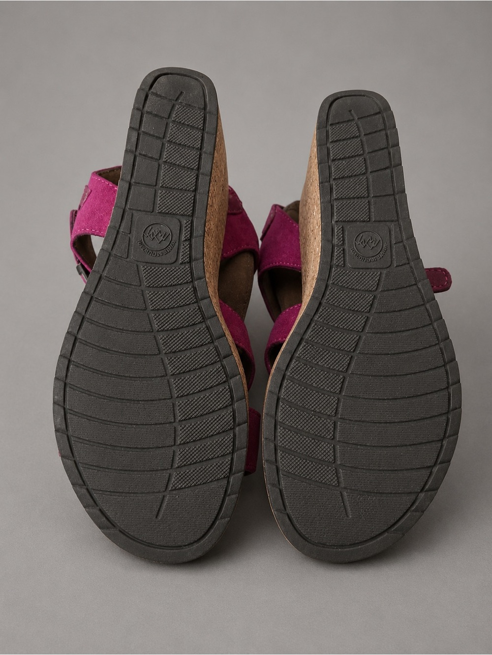 Women's Fuchsia Platform Cork Wedge Sandals - Picture 5 of 5